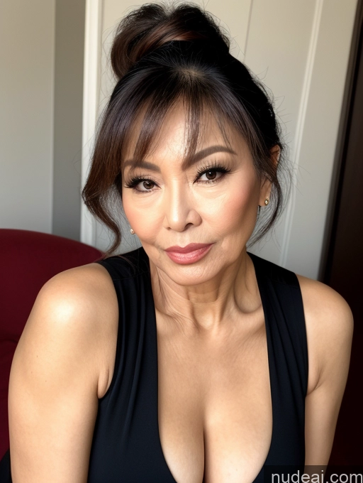 related ai porn images free for Milf Beautiful Pouting Lips Seductive 60s Asian Stylish Professor Ponytail