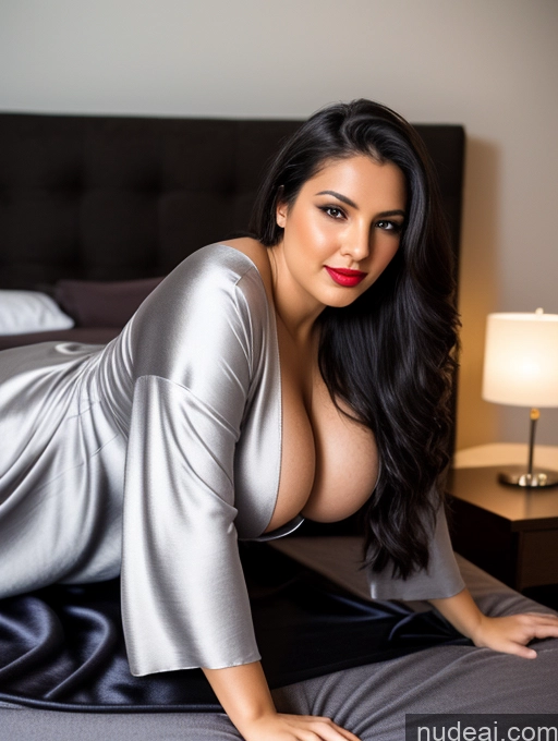 related ai porn images free for Several Perfect Boobs Beautiful Lipstick Big Ass Chubby Long Legs 30s Seductive Black Hair Indian Bedroom Front View On Back Long Skirt Dark Lighting Simple Woman Sweater Satin Nightgown