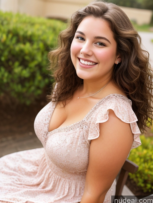 related ai porn images free for Woman One Chubby 18 Happy Brunette Curly Hair French Front View Dress