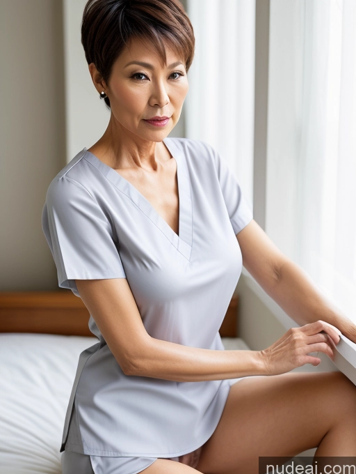 ai nude image of there is a woman sitting on a bed with a laptop pics of Milf Perfect Boobs Perfect Body Pubic Hair 60s Pixie Chinese Spreading Legs Nude Blouse Casual Nurse Shirt Stylish Suit Detailed