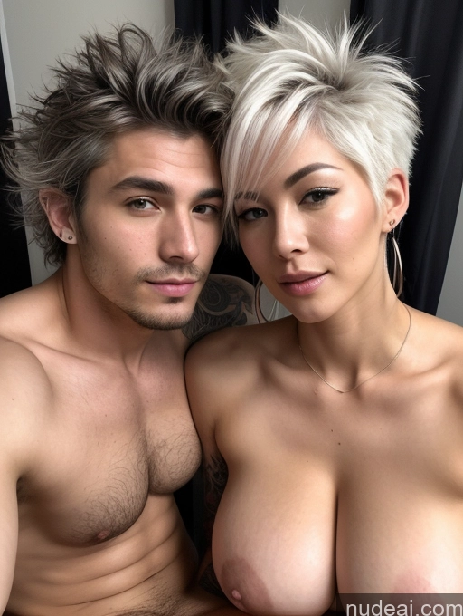 related ai porn images free for Woman + Man Two Huge Boobs Tattoos Abs 18 Sexy Face White Hair Messy Japanese 3d Front View Blowjob Nude Partially Nude