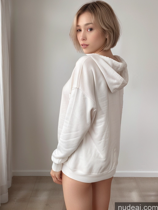 related ai porn images free for Woman One Short Fairer Skin Skinny 20s Seductive Blonde Bobcut Film Photo Oversized Sweater/Hoodie Bedroom Sexy Girl Licking Icecream (doll Changeable) Partially Nude Close-up View White