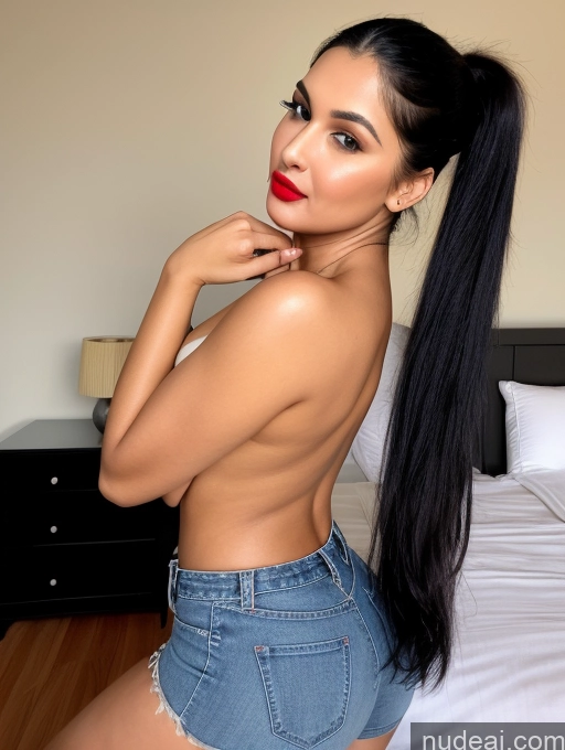 related ai porn images free for One Perfect Boobs Beautiful Lipstick Big Ass Chubby Long Legs Perfect Body 30s Seductive Happy Pouting Lips Black Hair Ponytail Indian Bedroom Front View Shirt Cleavage Jeans Model