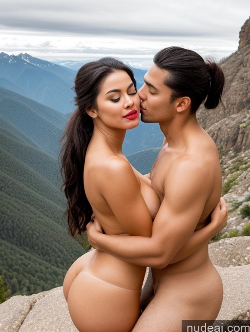 ai nude image of they are two women kissing each other on a mountain top pics of Woman + Man Two Perfect Boobs Beautiful Big Ass Chubby Long Legs Happy Laughing Pouting Lips Seductive Orgasm Black Hair Ponytail Indian Mountains Front View Straddling Simple