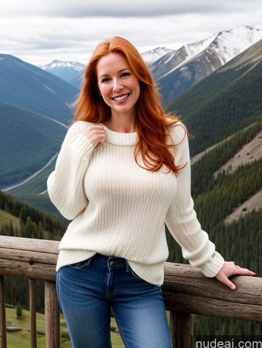 related ai porn images free for 40s Long Hair Front View One Jeans Happy Model Perfect Boobs Fairer Skin Sweater Boots Ginger Swedish Mountains