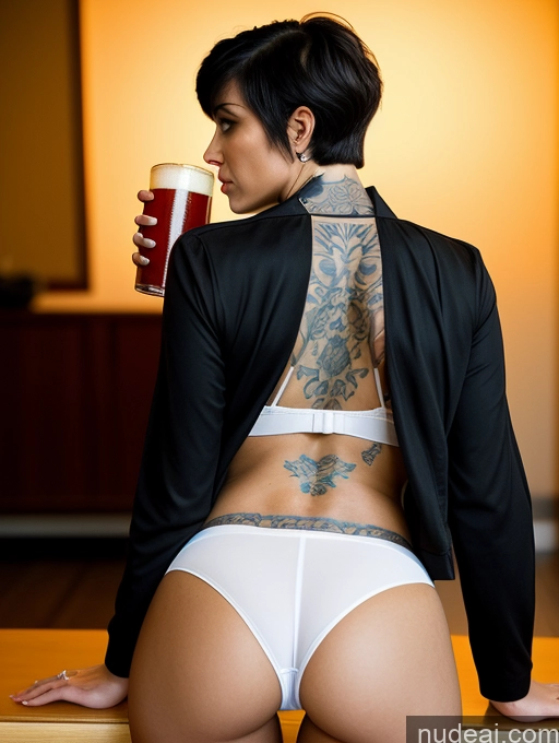 related ai porn images free for Woman One Beautiful Tattoos Big Ass 30s Serious Black Hair Short Hair White Party Back View Spreading Legs Teacher Beer Bright Lighting Detailed Jacket Panties Yoga Pants