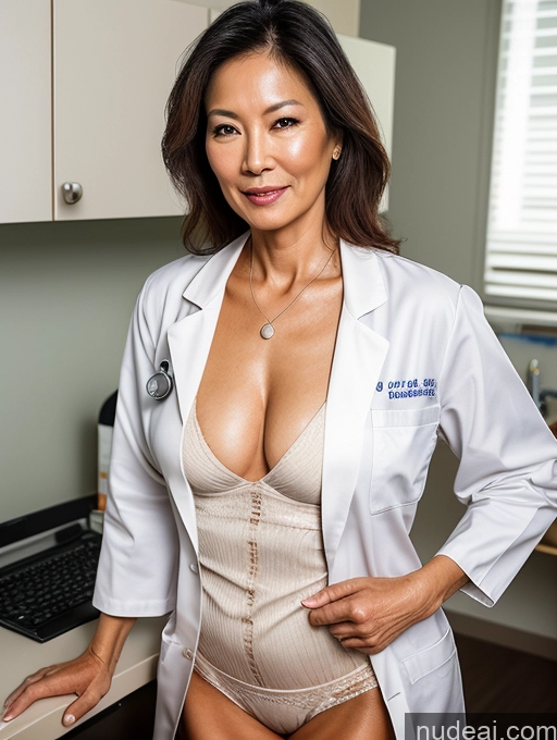 related ai porn images free for Woman 60s Asian Doctor Cleavage Detailed Sexy Face Lab Coat Partially Nude