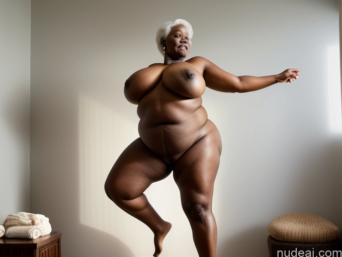 related ai porn images free for Huge Boobs Big Ass Big Hips Abs Dark Skin 80s White Hair Black Nude Fat Bright Lighting Jumping