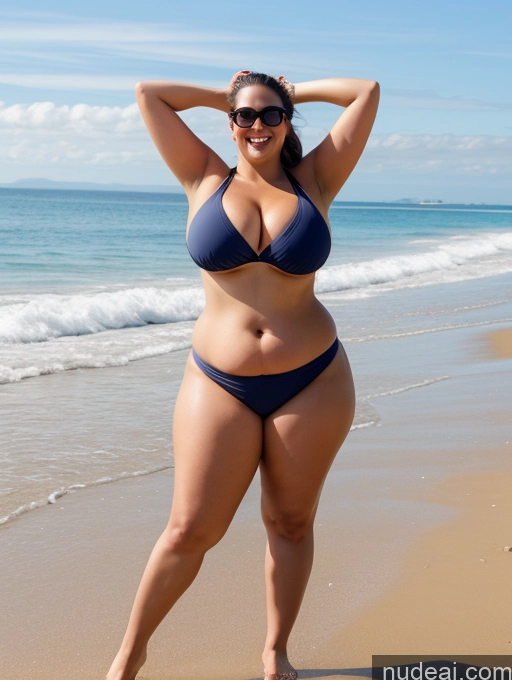 related ai porn images free for Woman Fat 20s Happy Brunette Ponytail White Beach T-pose Bikini Sunglasses Lipstick Big Hips Busty Huge Boobs Chubby Thick Front View