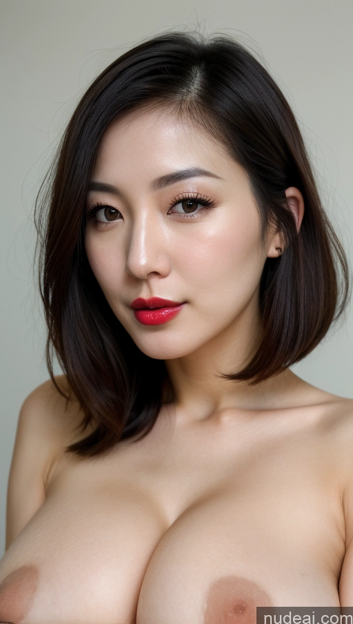 related ai porn images free for Woman One Huge Boobs Beautiful Lipstick Fairer Skin 30s Black Hair Close-up View Simple Detailed Korean Bobcut