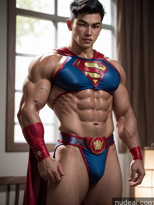 related ai porn images free for Traditional Muscular Superhero Asian Athlete