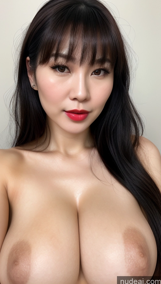 related ai porn images free for Woman One Huge Boobs Beautiful Lipstick Fairer Skin 30s Black Hair Vietnamese Close-up View Simple Detailed Bangs