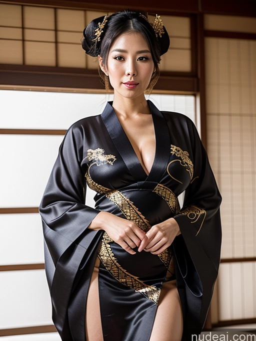 ai nude image of there is a woman in a kimono dress posing for a picture pics of Busty Perfect Boobs Perfect Body Big Hips Sexy Face Japanese Cleavage Jewelry Ponytail China Dress Of Kisaki (Blue Archive) Pearl Jewelry Gold Jewelry Black Hair Kimono Fairer Skin 40s Transparent Geisha Onsen