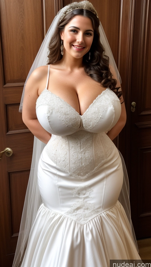 ai nude image of arafed woman in a wedding dress posing for a picture pics of Huge Boobs Busty Perfect Boobs Perfect Body Big Hips Wedding Victorian Beautiful Curly Hair Happy Big Ass Long Legs British