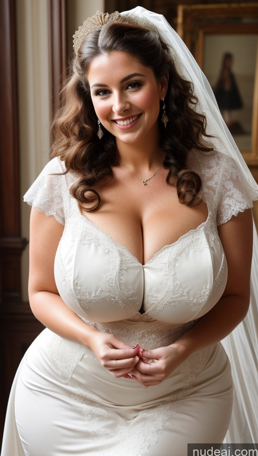 ai nude image of arafed woman in a wedding dress posing for a picture pics of Huge Boobs Busty Perfect Boobs Perfect Body Big Hips Wedding Victorian Beautiful Curly Hair Happy Big Ass Long Legs British