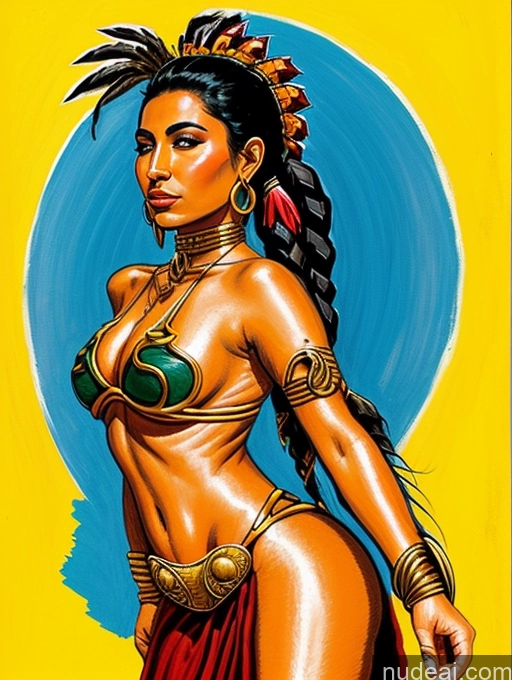 related ai porn images free for 20s Black Hair Long Hair Front View Tanned Skin Jewelry Woman Native American Illustration Slavekini, Aka Slave Leia Outfit