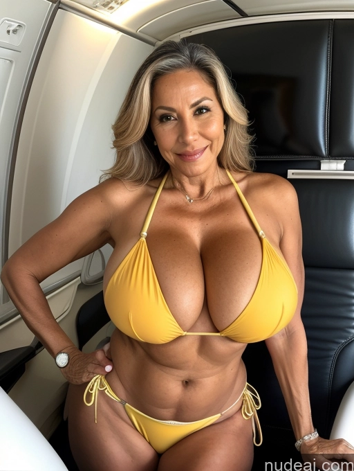 related ai porn images free for Milf One Busty Huge Boobs Tanned Skin Front View Microkini Thong 70s Brazilian Flight Attendant