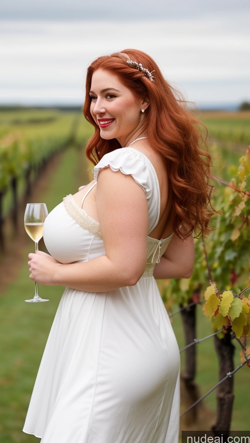 ai nude image of arafed woman in a white dress holding a glass of wine pics of Huge Boobs Perfect Boobs Perfect Body Fairer Skin Busty Beautiful Big Ass Big Hips Irish Long Hair Happy Thick Dress Wine Lipstick Pearl Jewelry White Hair Dirndl Chubby Soft + Warm