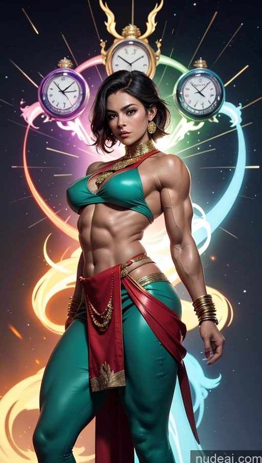 related ai porn images free for Sari Several Powering Up Surrealist Busty Muscular Abs Bodybuilder Superhero