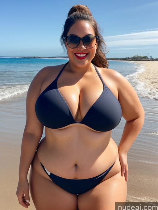 related ai porn images free for Woman One Busty Huge Boobs Sunglasses Lipstick Big Ass Thick Chubby Fat Big Hips 20s Happy Brunette Ponytail Front View T-pose Bikini Beach White