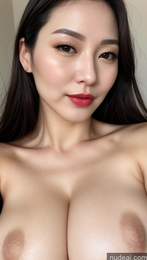 related ai porn images free for Woman One Huge Boobs Beautiful Lipstick Fairer Skin 30s Black Hair Slicked Korean Close-up View