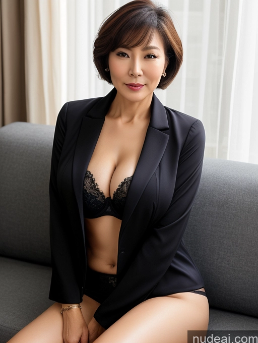 related ai porn images free for Milf Two Busty Perfect Boobs Beautiful Perfect Body Short Hair 60s Chinese Couch Blouse Bra Jacket Cleavage Dark Lighting Detailed Sexy Face Suit Casual