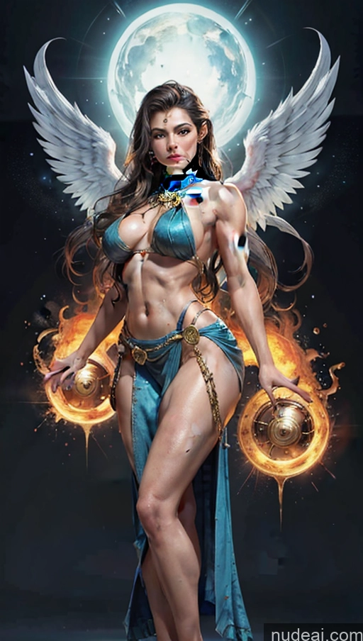 related ai porn images free for Sari Several Powering Up Surrealist Dynamic View Abs Muscular Busty Bodybuilder Has Wings