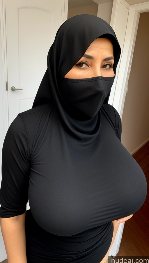 related ai porn images free for Huge Boobs Busty Skinny Big Hips Shocked Black Hair Detailed Turkish Front View Milf Long Legs 70s Simple Niqab Two