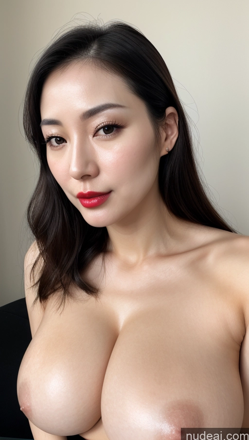 related ai porn images free for Woman One Huge Boobs Beautiful Lipstick Fairer Skin 30s Black Hair Close-up View Detailed Simple Korean Slicked