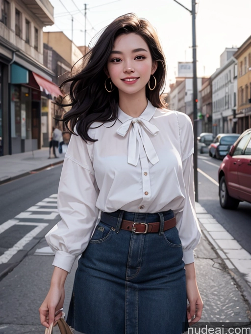 related ai porn images free for One Beautiful Fairer Skin 18 Black Hair Straight Asian Street Model Front View Western Happy