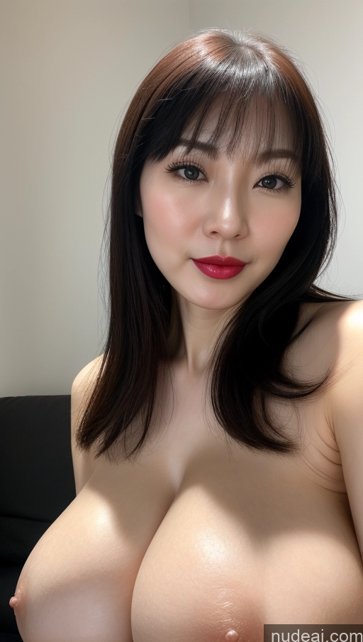 related ai porn images free for Woman One Beautiful Lipstick Fairer Skin 30s Black Hair Simple Detailed Huge Boobs Bangs Close-up View Chinese