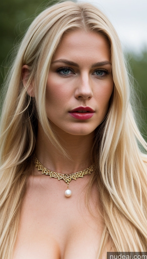 ai nude image of blond woman with a pearl necklace and a gold chain necklace pics of Huge Boobs Long Legs Perfect Body Pubic Hair Lipstick 18 Angry Blonde Long Hair Scandinavian Diamond Jewelry Gold Jewelry Pearl Jewelry Viking