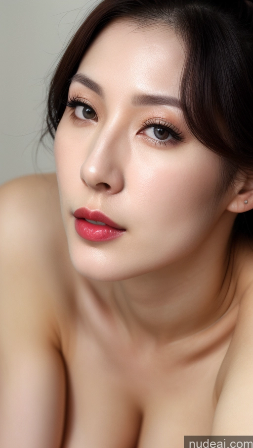 related ai porn images free for Woman One Beautiful Lipstick Fairer Skin Simple Detailed Huge Boobs 30s Close-up View Korean Hair Bun Black Hair