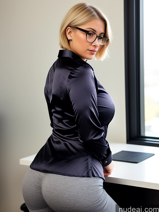 related ai porn images free for 18 Czech Blonde Short Hair Fat Busty Short Glasses Blouse Shirt Satin Simple Yoga Pants Back View Two Office Bending Over