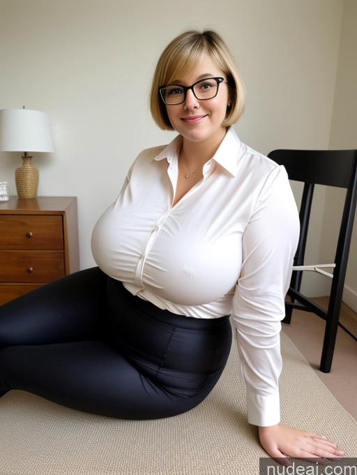 related ai porn images free for 18 Czech Blonde Short Hair Fat Busty Short Glasses Blouse Shirt Satin Simple Yoga Pants Bedroom Tunic Plank Teacher Front View Huge Boobs 60s