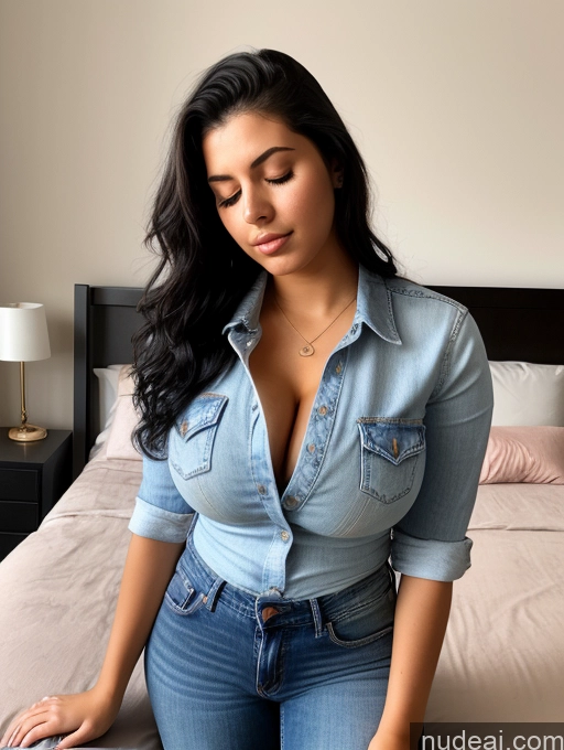 related ai porn images free for Busty Thick 18 Black Hair Portuguese Bedroom Front View Sexy Face Jeans Shirt Sleeping