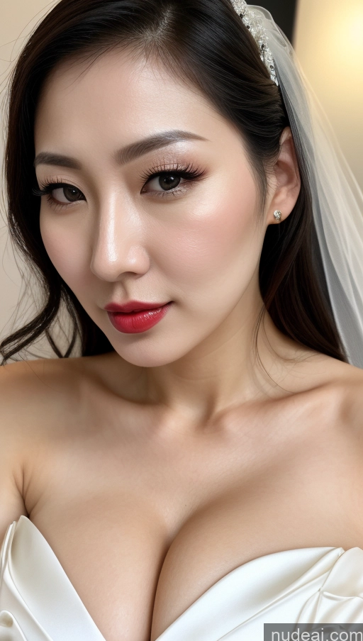 related ai porn images free for Woman One Huge Boobs Beautiful Lipstick Fairer Skin 30s Black Hair Close-up View Simple Detailed Korean Slicked Wedding