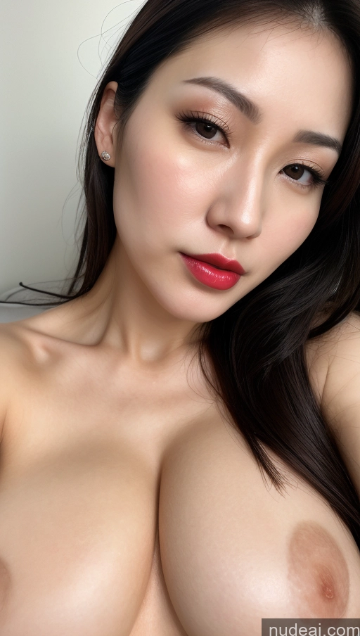 related ai porn images free for Woman One Huge Boobs Beautiful Lipstick Fairer Skin 30s Black Hair Close-up View Simple Detailed Korean Bangs