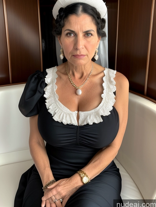 related ai porn images free for Milf Huge Boobs Skinny Short 50s Angry Shocked Black Hair Hair Bun Jewish Front View Dress Traditional Victorian Pearl Jewelry Yacht