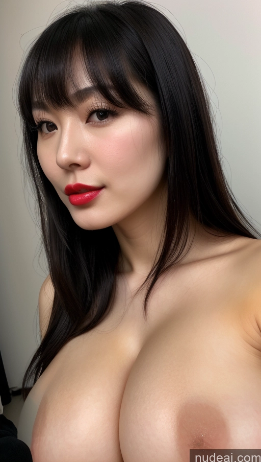 related ai porn images free for Woman Huge Boobs Beautiful Lipstick Fairer Skin 30s Black Hair Simple Detailed One Close-up View Chinese Bangs