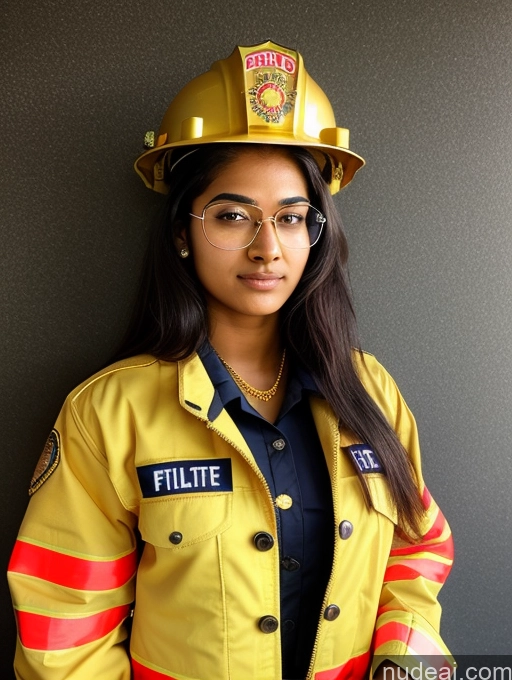 ai nude image of araffe wearing a firefighter's uniform and glasses pics of Sorority 18 Ponytail Indian Gold Jewelry Jewelry Diamond Jewelry Thin Round Glasses Firefighter