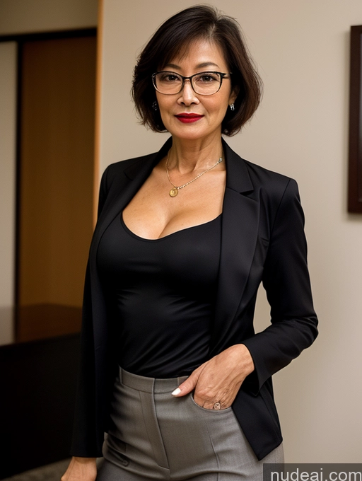 related ai porn images free for Milf Perfect Boobs Beautiful Perfect Body Pixie Party Blouse Bra Jacket Professor Secretary Stylish Suit Cleavage Partially Nude Dark Lighting Detailed Glasses Lipstick 60s Japanese