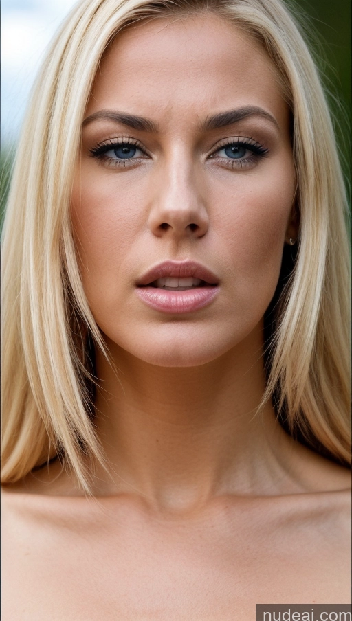 ai nude image of blond woman with blue eyes and a black top posing for a picture pics of Huge Boobs Muscular Abs Tall Tanned Skin 20s Seductive Blonde Scandinavian Skin Detail (beta) Miss Universe Model Sexy Face Orgasm Shocked Bobcut Serious Close-up View Angry