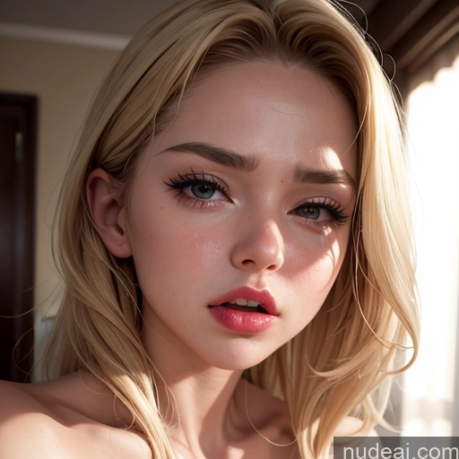 ai nude image of blond woman with blue eyes and a pink lip posing for a picture pics of 18 Woman Several Perfect Boobs Orgasm Blonde Long Hair British Front View Bedroom Sexy Face Angry Ahegao Shocked Pouting Lips Seductive Laughing Happy Sad Serious