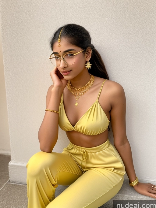 related ai porn images free for Sorority Beautiful 18 Ponytail Indian Diamond Jewelry Gold Jewelry Jewelry Thin Round Glasses Jumpsuit