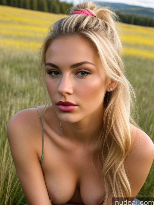 related ai porn images free for Woman Perfect Boobs Beautiful Lipstick Perfect Body Skinny 18 Pouting Lips Nude Meadow Two Blowjob Blonde Ponytail