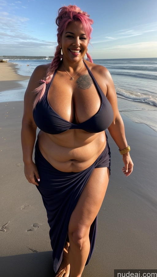 related ai porn images free for Milf Busty Beautiful Tattoos Muscular Big Ass Thick Big Hips Tall Dark Skin 50s Laughing Indian Beach Front View T-pose Bikini Dark Lighting Sexy Face Huge Boobs Long Skirt Fat Braided Pink Hair