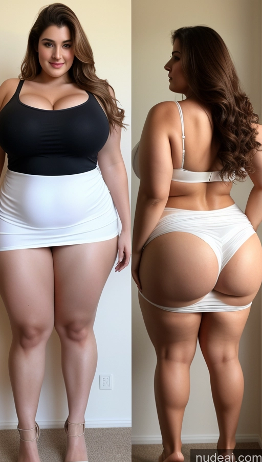 ai nude image of arafed woman in a black top and white panties before and after a weight loss pics of Huge Boobs Big Ass Abs Chubby Fairer Skin 18 Long Hair Dress Indian