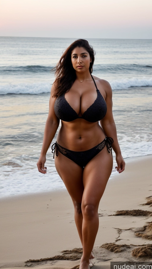 ai nude image of araffe woman in a black bikini walking on the beach pics of Milf Busty Beautiful Tattoos Big Ass Big Hips Tall Beach Front View Bikini Sexy Face Thick Indian Muscular Huge Boobs Jumping Dark Lighting Abs Ginger 18 Seductive Straight Dark Skin Long Skirt