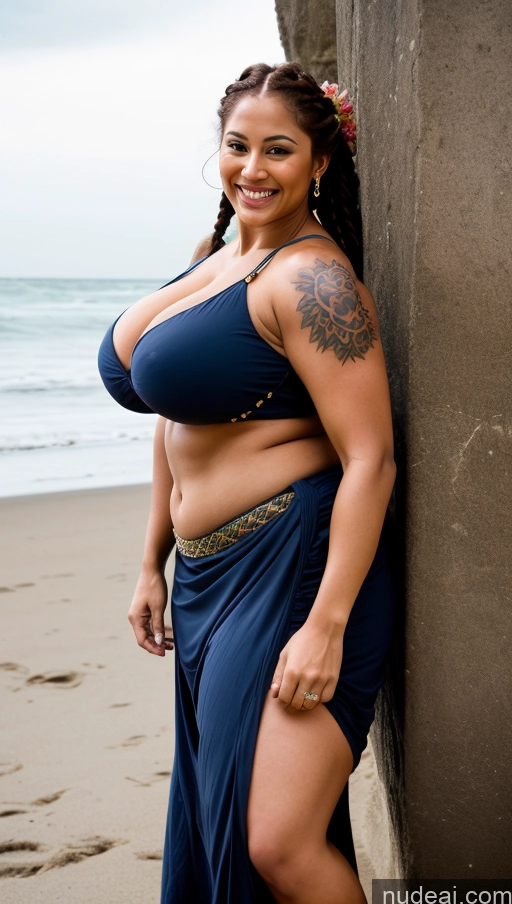 ai nude image of arafed woman in a blue dress standing on a beach pics of Milf Busty Beautiful Tattoos Big Ass Big Hips Tall Beach Front View Bikini Sexy Face Thick Indian Muscular Huge Boobs Jumping Dark Lighting Dark Skin 30s Ginger Braided Abs Long Skirt Happy